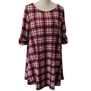 A.gain Plaid Tunic Dress